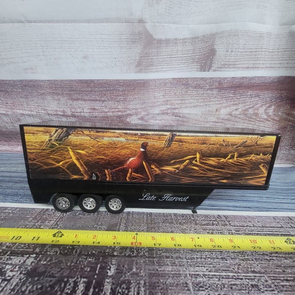 New Ray semi trailer plastic tri axle late harvest w/Pheasant decal no rear door